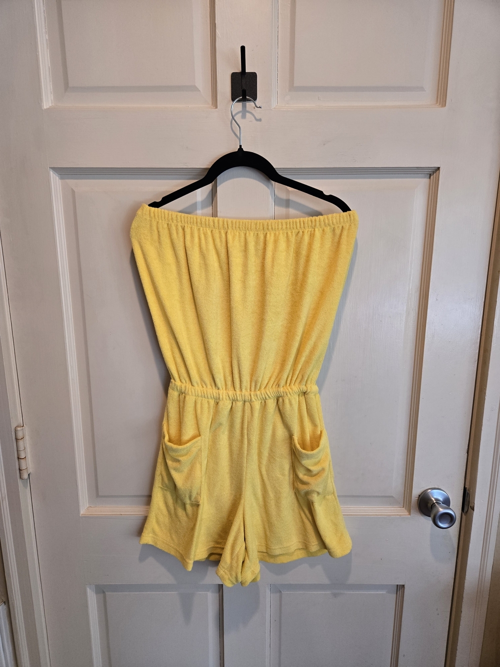Ingear Yellow Strapless Y2K Terry Romper